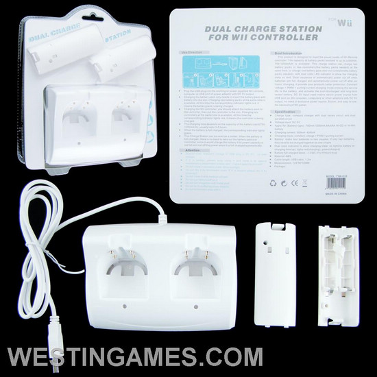 Wii dual charge station for controller