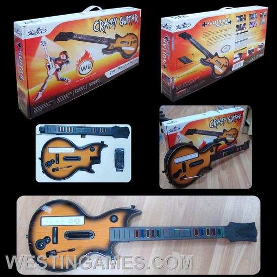 Wii wireless guitar for Guitar hero III and guitar hero WORLD TOUR
