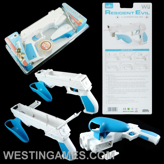 Wii resident evil laser gun in blue