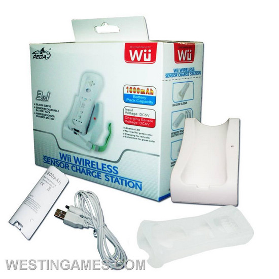 Wii 3 in 1 wireless sensor charge station