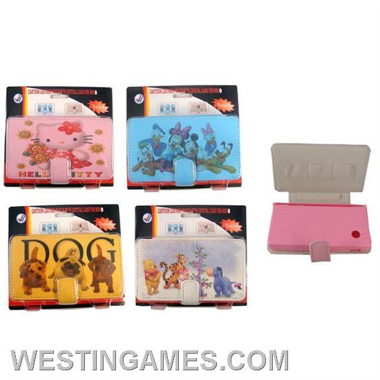 NDSi Cartoon Leather pouch with crystal case