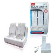 Wii blue light double charge station Compatible with Motion Plus