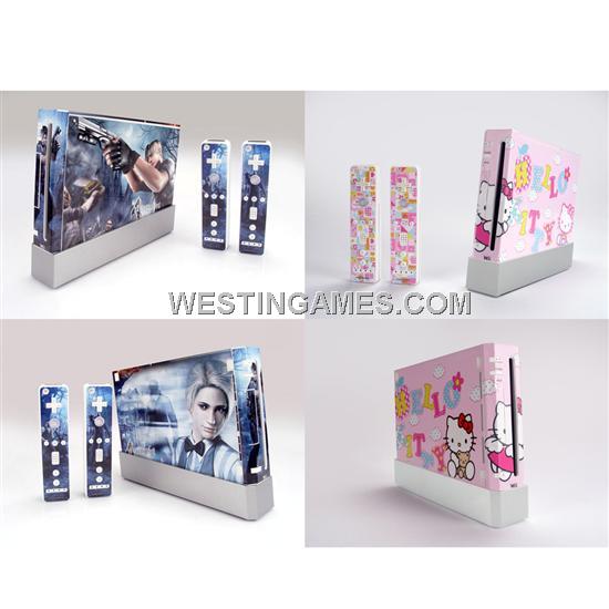 Wii DUAL COLORED SKIN STICKER(35 sets of themes)