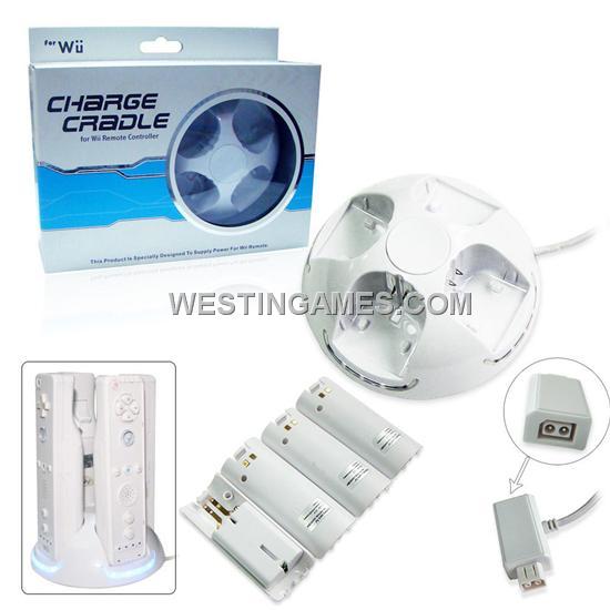 Wii remote controller charge cradle