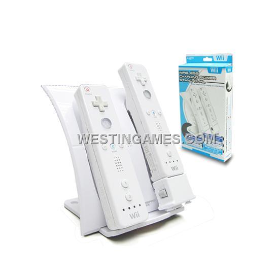 Wii wireless charging power stand dual
