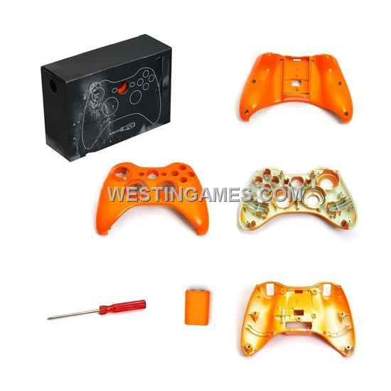 Faceplate Housing Shell with Screwdriver for Xbox360 Wireless Controller (Orange)