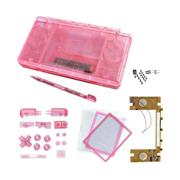NDSL/DS Lite Full Housing Shell with LED Circuit Board Transparent Pink