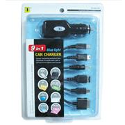 9 in 1 Blue Light Car Charger for PSP/PSP GO/DS/DSL/DSI/Mobile Phone/MP3/MP4