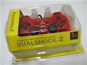 Wired Controller Joypad Dualshock 2 Transparent Red for Sony PS2