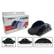 Blue Light Base Black for PS3 Slim Console