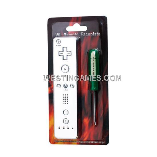 Remote Controller Faceplate with Screwdriver Kit Silver for Wii
