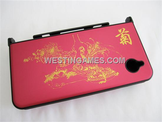 Protective Plastic Case with Aluminum Cover and Cartoon Red for NDSi LL/XL