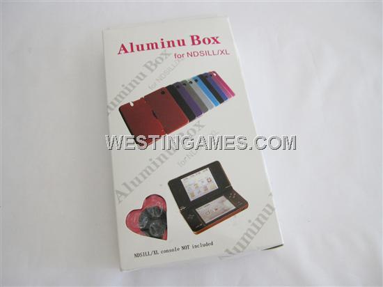 Protective Plastic Case with Aluminum Cover and Cartoon Red for NDSi LL/XL 04