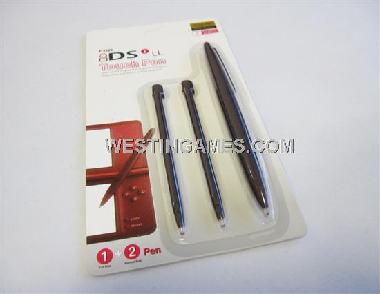 3 IN 1 Stylus Touch Pen Pack Brown/Black for DSi XL/LL