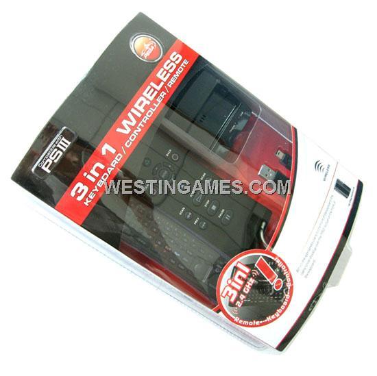 3 In 1 Wireless Remote Controller Keyboard For Sony PS3