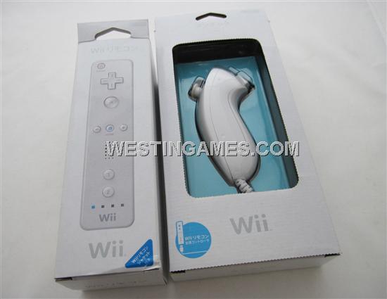 Wireless Remote & Nunchuk Controller White for Nintendo Wii (JP)