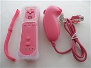 WU Wireless Remote & Nunchuk Controller Joypad Pink With Packing for WII (NEUTRAL) 02
