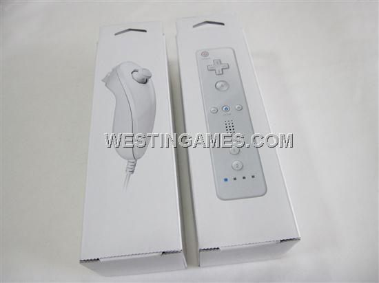 Wireless Remote & Nunchuk Controller Joypad White with Blister for WII (NEUTRAL)