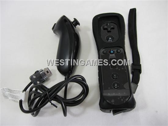 Wireless Remote and Nunchuck Controller without Packing for WII Black (NEUTRAL)