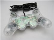 Wired Controller Joypad Dualshock 2 Transparent White for Sony PS2 03