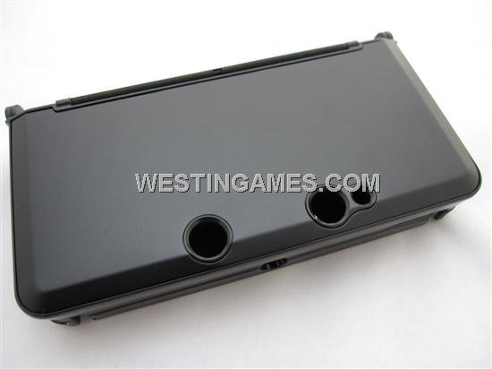 Protective Plastic Case with Aluminum Cover Black for N3DS/3DS