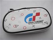 GT Racing Theme Soft Handbag Pouch Case White for PSP Slim/2000/3000