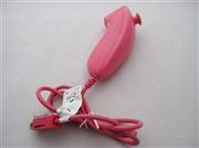 Remote and Nunchuk Controller Pink for Nintendo WII 04