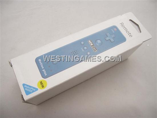 2IN1 Remote Controller with Built-in Motion Plus Light Blue for Nintendo Wii (NEUTRAL)