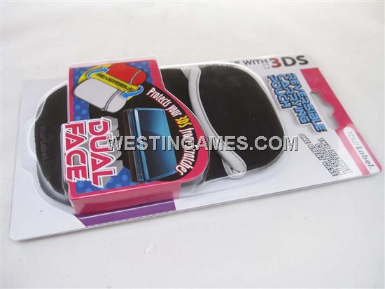 Soft Bag Dual Face Reversible Case Black for N3DS/3DS