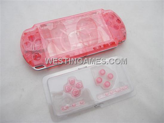 Complete Housing Shell Case Replacement Transparent Red for PSP 3000