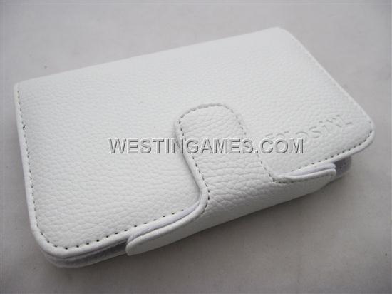 Colored Leather Case With Stand White for NDSi XL/LL