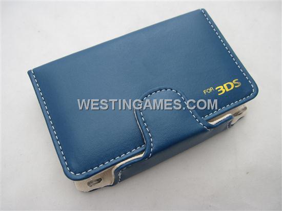 Colored Leather Case Bag Blue for Nintendo 3DS/3DS