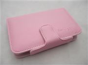 Colored Leather Case With Stand Pink for NDSi XL/LL