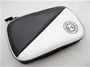 Soft Protective Carrying Leather Pouch with Carabiner Clip for NDSi LL (Black + White)