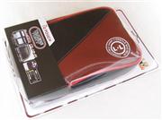 Soft Protective Carrying Leather Pouch with Carabiner Clip for NDSi LL (Black + Red) 04