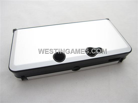 Protective Plastic Case with Aluminum Cover Silver for N3DS/3DS