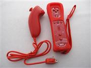 2in1 Wireless Remote Controller Built-in Motion Plus with Nunchuk Controller for WII / WII U - Red 02