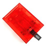 New Hard Drive HDD Housing Shell Case Transparent Red for XBOX360 SLIM (OEM) 02
