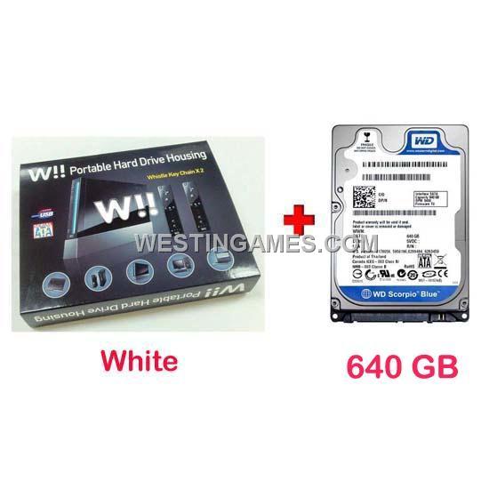 640GB Mini Wii Console Shaped External Storage USB 2.0 2.5" SATA Portable Hard Drive HDD White