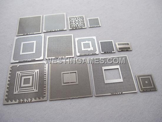 PS3 XBOX 360 WII GPU CPU CSP CACHE HANA Direct Heat Bga Stencil Template Kit (13 Piece)