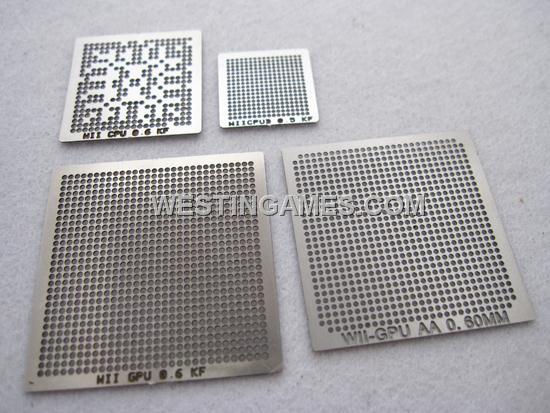 WII GPU CPU BGA Heated Stencil Template (4 Piece)