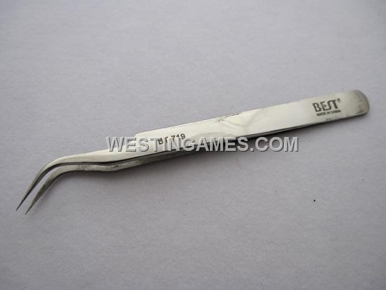 Non-Magnetic Fine Tip Curved Tweezer BT-15L (120mm)