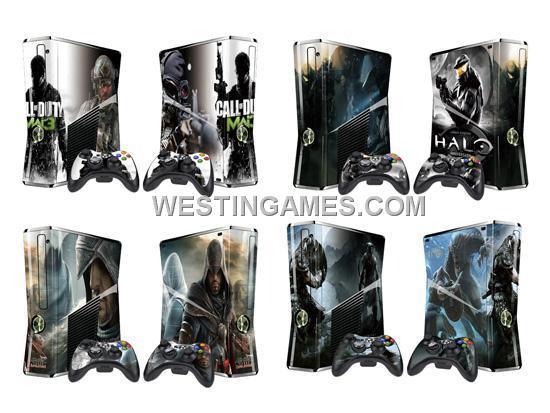 Dual Colored Skin Sticker for XBOX360 Slim