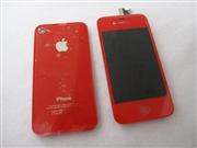 Full LCD Screen + Touch Screen Digitizer Assembly with Back Cover for iPhone 4 - Red