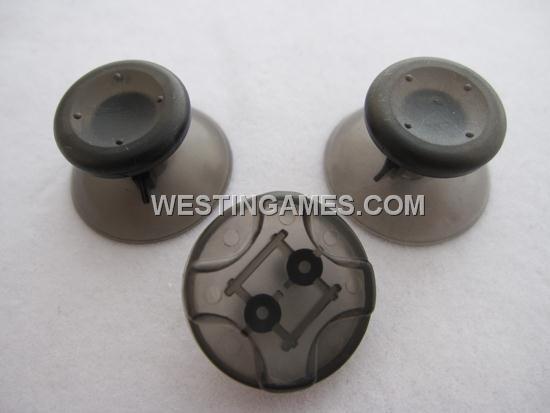 XBOX 360 Controller D-PAD Analog Joystick Thumbstick Cap 3 Set - Transparent Black