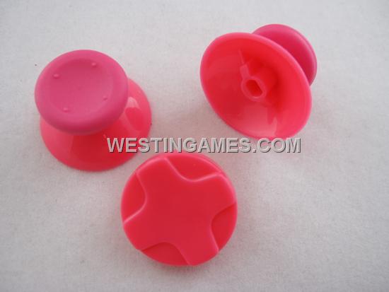 XBOX 360 Controller D-PAD Analog Joystick Thumbstick Cap 3 Set - Pink