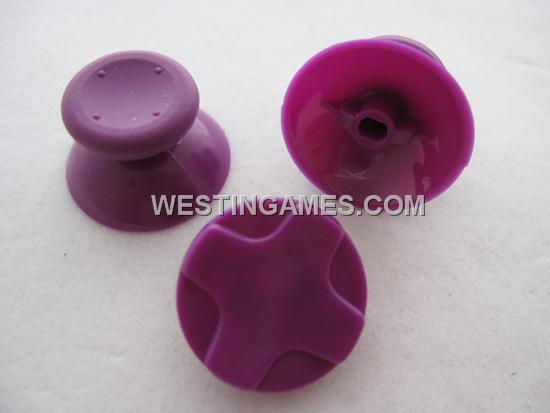 XBOX 360 Controller D-PAD Analog Joystick Thumbstick Cap 3 Set - Purple