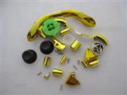 Chrome XBOX 360 Wireless Controller Full Housing Shell Case with Buttons Replacement Plating - Gold 05