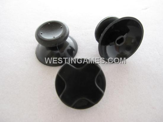 XBOX 360 Controller D-PAD Analog Joystick Thumbstick Cap 3 Set - Black