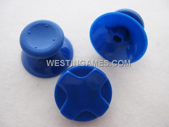 XBOX 360 Controller D-PAD Analog Joystick Thumbstick Cap 3 Set - Blue